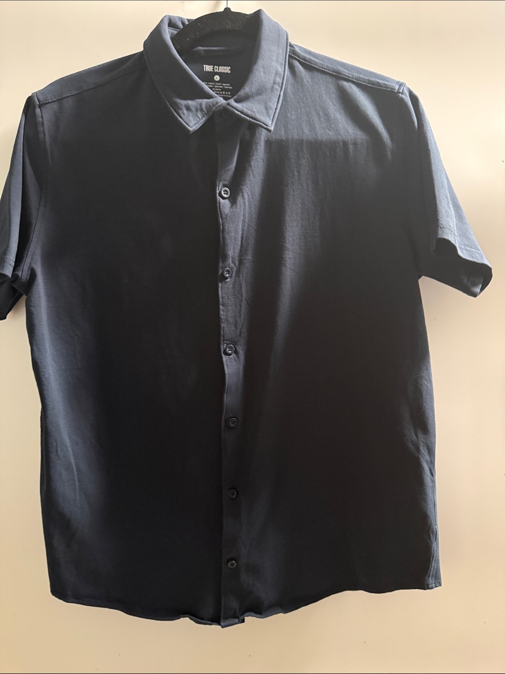True Classic-Men's Short-Sleeve Button-Up Shirt — Navy